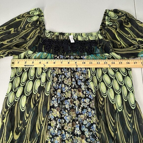 Y2K Xhilaration Babydoll Top Size M Floral - Picture 8 of 11